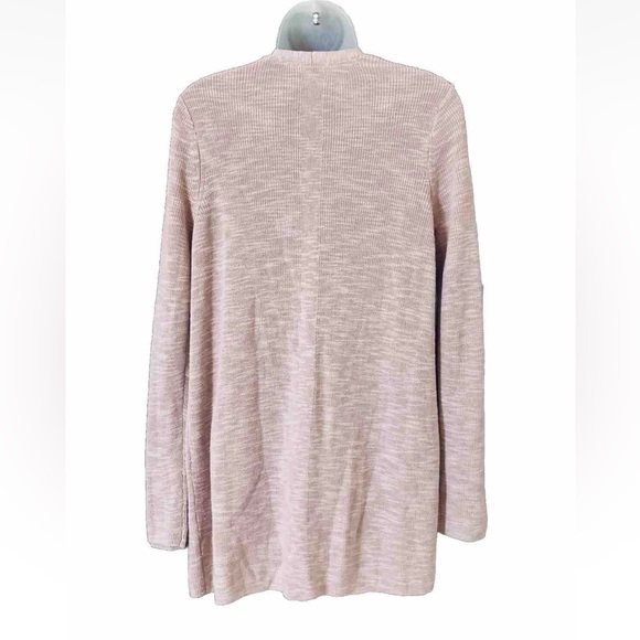 J Jill Women's Size S Linen Blend Longline Beachy Coastal Open Cardiagan Pink - Picture 2 of 11